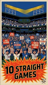Cubs Fans Sing 'Go Cubs Go' 10 Games Straight! 🔥 | #shorts