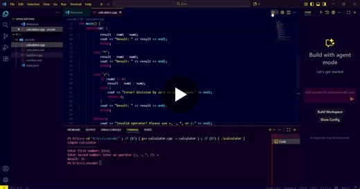 🧮 Task 2 Completed – Basic Calculator (C++) 💻 I’m happy to share my second task from my internship at CodeSoft! In this task, I developed a Calculator Program in C++ that performs the four basic… | AMIT Sonkar