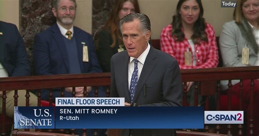 Sen. Mitt Romney's Final Floor Speech
