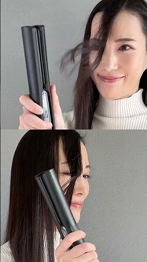 【ストレートアイロンで簡単】トレンド感のある顔周りの巻き方✨ #テスコム #tescom #巻き髪 #shorts