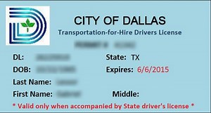 City of Dallas Transportation-for-Hire Driver's Permit