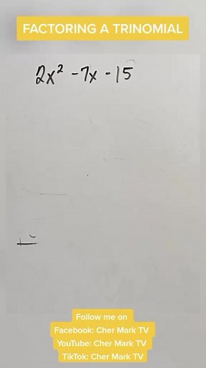 Factoring a Trinomial - Step by Step Tutorial