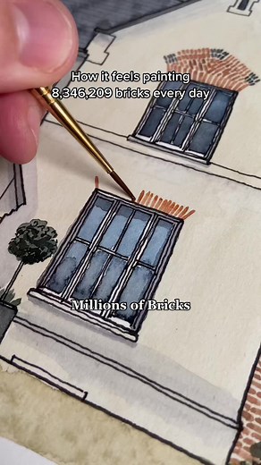 Speed Drawing Architecture | Building Painting Process