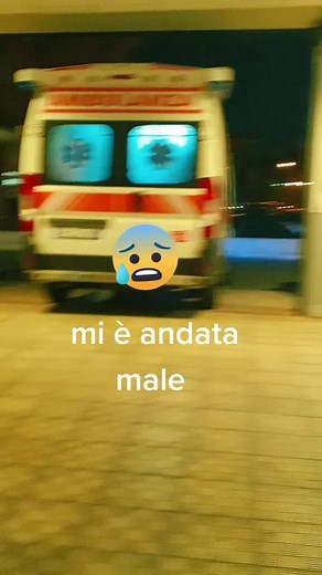 Ambulance Scene at Night with Italian Text