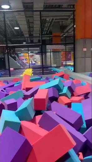 Foam Pit Fun Zone! Kids Jump Flip and Land Softly