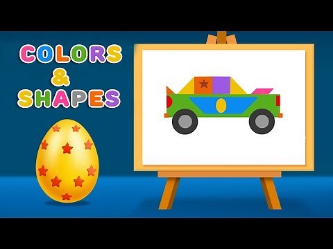 Learn Colors With Car Coloring Pages | Colors and Shapes for Kids