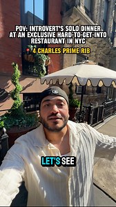 223K views · 22K reactions | Solo dinner at  4 Charles Prime Rib #fyp #foryou #newyork #burger #steak | Newyorkturk | Facebook