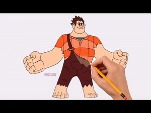 How to Draw Wreck It Ralph Step by Step Easy | Coloring Page, Drawing Learn Colors For Kids