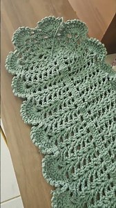 New table runner finished 🧶✨Tutorial from Crochetnaari. Thank you for the easy guide! 🤍#crochet