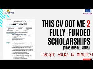My Winning CV | Create your EUROPASS CV in mins | Step by Step Guide | Erasmus Mundus