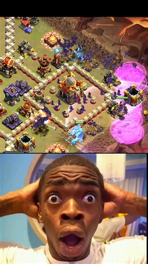 Town Hall 16,,14 Bat Spall New Attack strategy 😱🔥 II Clash of clans II #shorts #clashofclans #coc