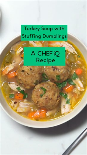 CHEF iQ on Instagram: "Bring everyone together with holiday comfort in one pot 🦃🍲✨ Turkey soup with stuffing dumplings, made effortlessly in the Chef iQ Smart Cooker. From cozy family dinners to next-day leftovers, this all-in-one cooker makes it easy to serve love in every bowl. 300+ presets. 7 cooking functions. One Smart Cooker to rule your holiday kitchen. 🎉 Find this recipe and hundreds more in the Chef iQ app. Download today and make holiday cooking stress-free! #thanksgiving #thanksgiv