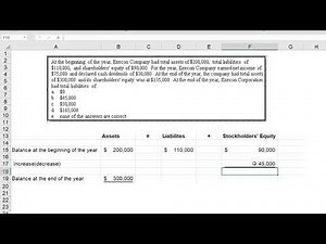 Accounting Equation (Balance Sheet) Example