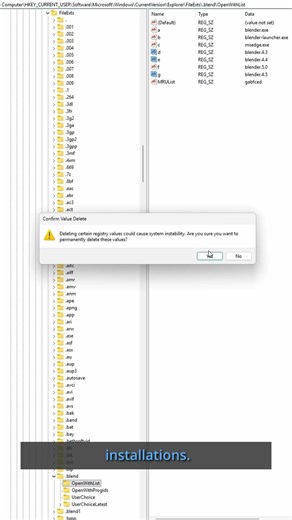 Fix Old Blender Versions Appearing When Opening .blend Files (Windows 11)