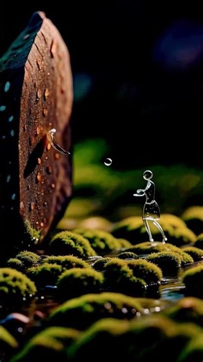 4K Water Droplet Macro Video | Calming 🌿🍃 #shorts