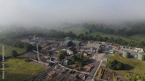 Chemical plant industrial demolition project. Decommissioning and demolition, removal and disposal of asbestos storage equipment, buildings and structural steelwork. Enviromental and global pollution