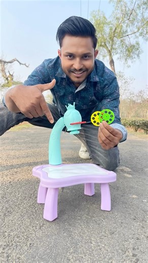 Projector battery Operated Art stool Unboxing & testing 😱🔥