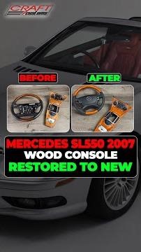 Mercedes SL550 2007 Wood Console Restored to New