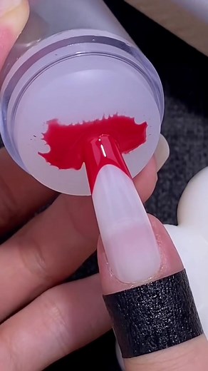 Nail stamp for French manicure #nails #nailstamping #nailartist #nailtutorial #nailtok #nailart #nailtech #naildiy