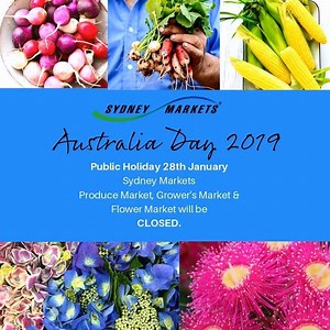 Just a reminder that Sydney Flower Market and Paddy's Fresh Food...