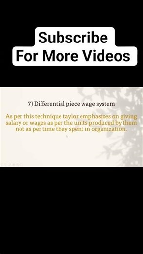 Differential Piece Wage System| Principles of Management| Infinity Made Easy|