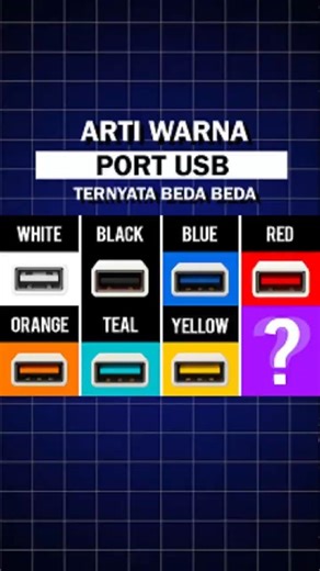 USB PORT BEDA WARNA ?