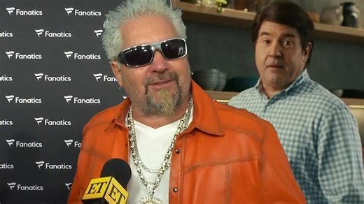 Guy Fieri shares behind-the-scene secrets about his "normal guy" makeover for a new commercial. | Entertainment Tonight