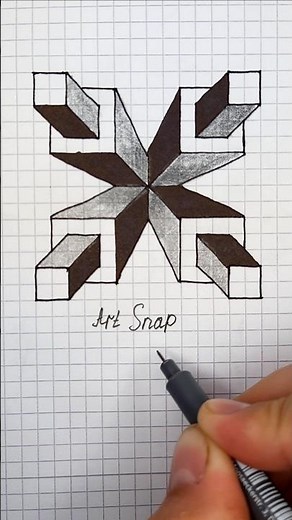 ​How to Draw 3D Optical Illusion 😱 | Easy 3D Art #shorts #drawing