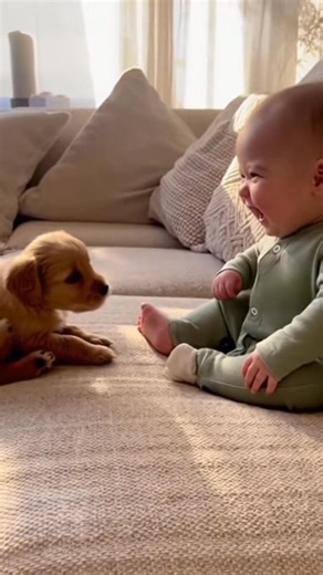 430K views · 17K reactions | #cute #babyanddog #goldenretriever #funnyvideos #funnyreels #Heartwarming #mademesmile #Awwww #reelsfypシ #facebookviral #sneeze #animallover | DoggosDaily | Facebook