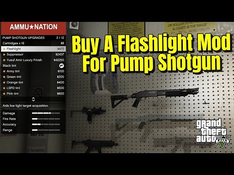 How to Buy A Flashlight Mod For Pump Shotgun in GTA 5
