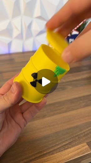 Play Conveyor on Instagram: "We 3D printed a TOXIC WASTE barrel ☢️ The Waste Barrel is now available as part of our Patreon - link in bio or visit https://www.patreon.com/playconveyor - No Supports - Zero Assembly - Easily Mix ‘n’ Match Colours - Easily scale for other storage uses We can’t wait to see the colour combos you come up with so be sure to tag us @playconveyor We printed our Waste Barrel in @esun3dprinting Yellow PLA and @sunlu_official Green PLA Print More. Play More. #3dprinting #3d