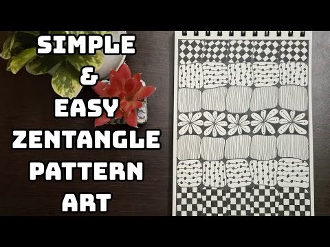 Simple Zentangle Pattern Art | Relaxing & Mindful Drawing