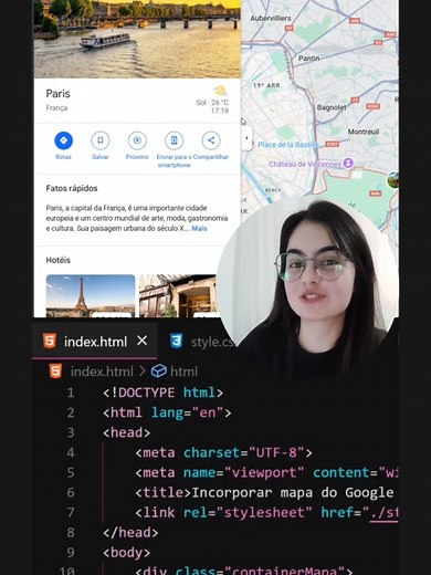 adicionar mapa do google maps no site 💙👩🏻‍💻 #analiseedesenvolvimentodesistemas #desenvolvimentoweb #desenvolvedorweb #desenvolvedorfrontend #programação #htmlecss #programadoriniciante #dicasdeprogramação #desenvolvimentofrontend