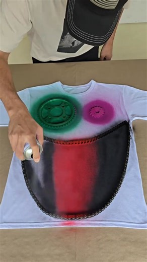 Creative T-Shirt Spray Art Using Bike Parts – DIY Design! | AR Reaction