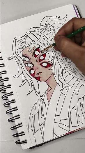 From Sketch to Kokushibo 😈 Epic Moon Breathing Art