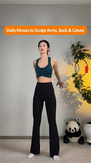 Quick Home Workout Tone Arms,Flatten Traps,Strengthen Back Sculpt Calves!#fyp #gym #exercise