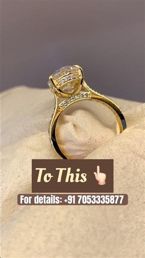 the incredible transformation of a lab-grown diamond to a beautifully crafted ring #diamondring