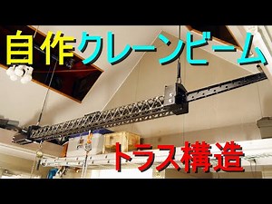 Homemade crane beams / Homemade truss structure beams and plain trolleys (truss bridges, truss gi...