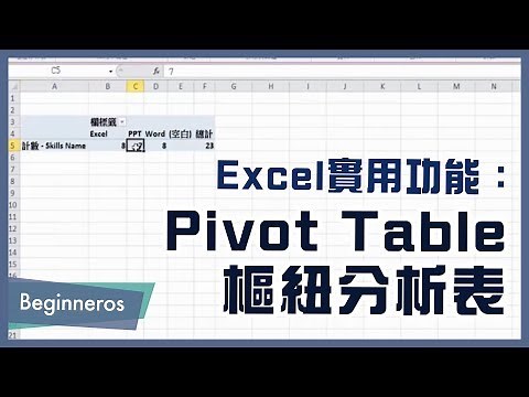 【Excel教學】辦公室必學的實用功能：Pivot Table樞紐分析表基礎教學｜Beginneros