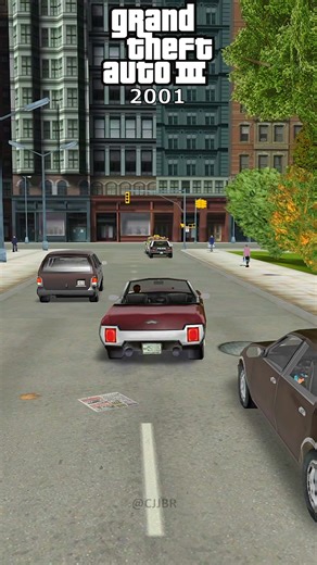 CRASH INTO POLICE CAR 🚓💥👮‍♂️ GTA EVOLUTION #gta #gtav #gta5 #gta4 #gtasanandreas