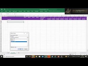 Layout and design of a financial model