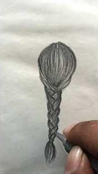 How to draw girl hair (Braid) #hairdrawing #art #hairstyle