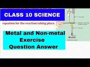ncert solution class 10 science chapter 3 || important question of metal and nonmetal