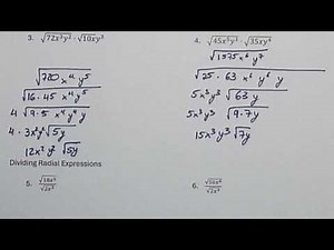 Multiplying and Dividing Roots