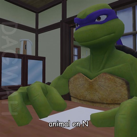 Humorous 3D Tortoise Ninja Parody