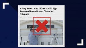 VERIFY: Did Nancy Pelosi remove 'In God We Trust' sign?