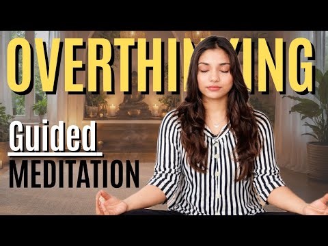 Guided Meditation for Overthinking & Anxiety ✨🧘🏻‍♀️ Release stress by doing this for 5 mins daily ⏳🪻