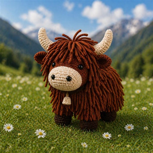 Highland Kuh Häkelanleitung, PDF, Amigurumi Kuh Plüsch Anleitung, Häkelanleitung für Kuscheltiere, Bauernhof Tiere häkeln, Süßes Kuh Spielzeug Muster - Etsy.de