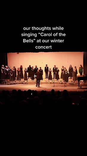 throwback to our winter concert! some of our thoughts during “Carol of the Bells” #choir #foryou #singing #concert #chorus #highschool #performance #voice #thoughtsduring