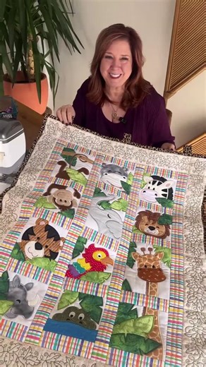 Designs By JuJu Embroidery on Instagram: "🐵 No monkeying around - you'll go 𝕎𝕀𝕃𝔻 for our new ITH Safari Quilt Project! 🐯 🦁 #Safari #Quilt #ITH #InTheHoop #HappyStitching #DesignsByJuJu"